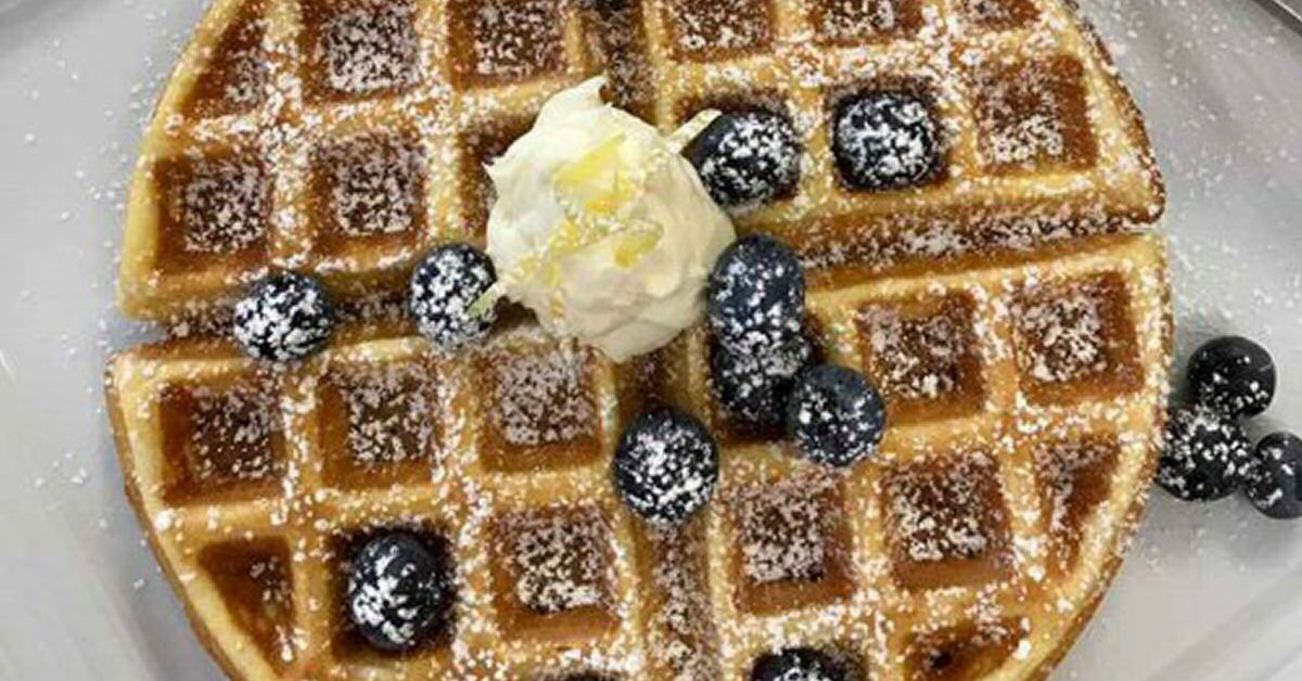 Lemon Ricotta Waffle with Mascarpone and Blueberries from The Hotel ...