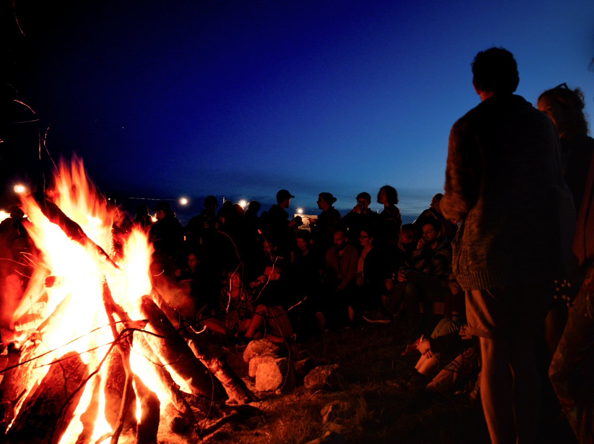 irish bonfire during samhain